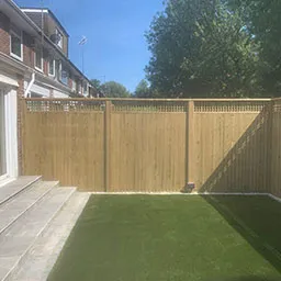 fence and steps in garden